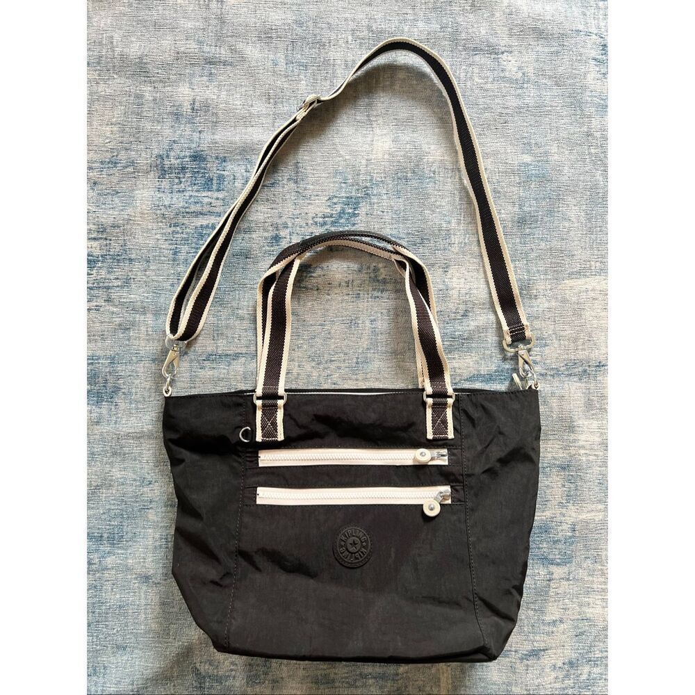 Kipling Black White TM5356-057 Trisha Crossbody Shoulder Bag